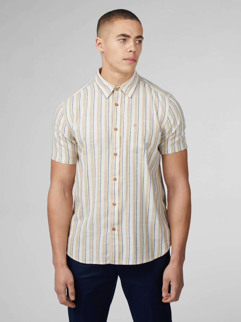 Chemises Ben Sherman Signature Mod Stripe Blanche | KCL-87766966